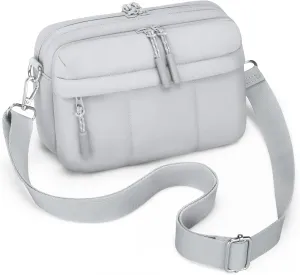 VONAL Small Crossbody Bags for Women Travel Purses Puffer Lightweight Nylon Quilted Puffy Bag Handbags with Multiple Pockets