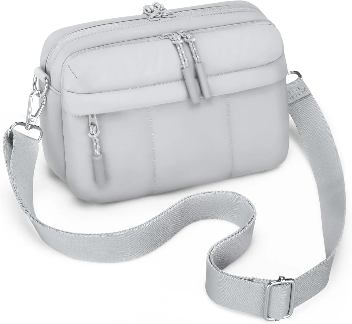 VONAL Small Crossbody Bags for Women Travel Purses Puffer Lightweight Nylon Quilted Puffy Bag Handbags with Multiple Pockets