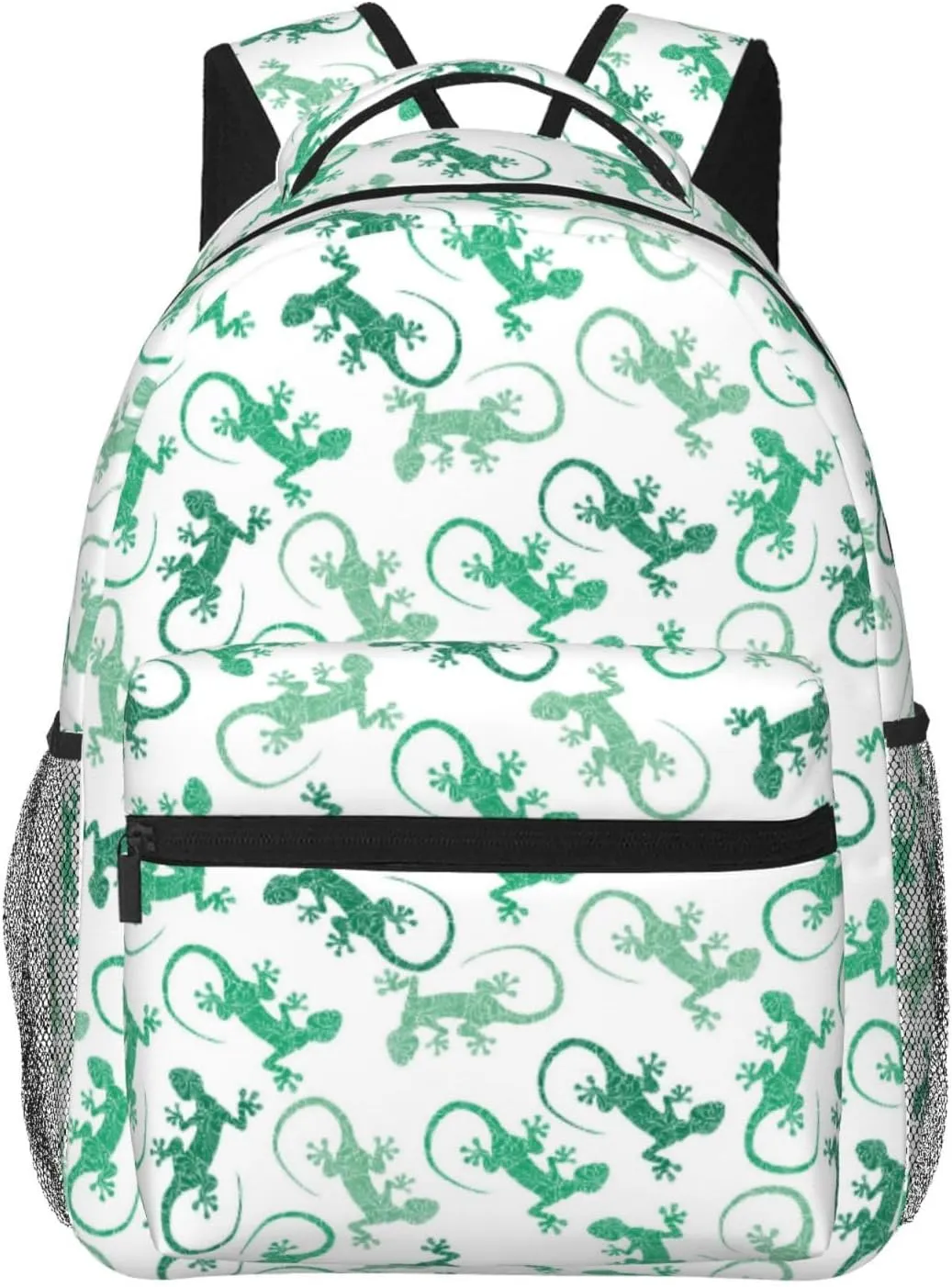 VOSERY Backpack for Women Men, Laptop Backpack, Carry On Backpack, Personal Item Backpack, Cute Lizard Gecko Green_B Backpacks for Travel Weekender Work, Casual Daypack Backpacks