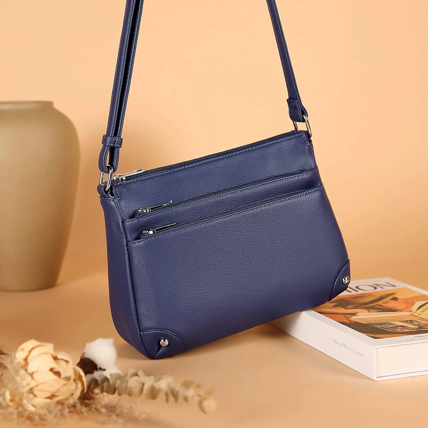 WESTBRONCO Crossbody Bags for Women, Medium Size Shoulder Handbags, Satchel Purse with Multi Zipper Pocket
