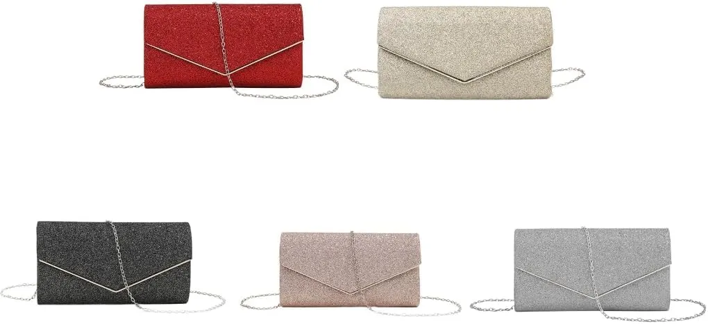 Women Evening Bag Formal Lady Purse Elegant Party Banquet Wedding Clutches Bags Handbag Female Shoulder Bag with Chain