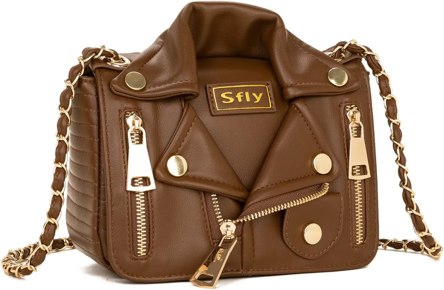 Women Satchel Chain Strap Shoulder Bag Leather Crossbody Handbags Ladies Evening Clutch Purse Unique Cute Jacket Bag