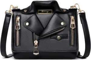 Women Satchel Chain Strap Shoulder Bag Leather Crossbody Handbags Ladies Evening Clutch Purse Unique Cute Jacket Bag
