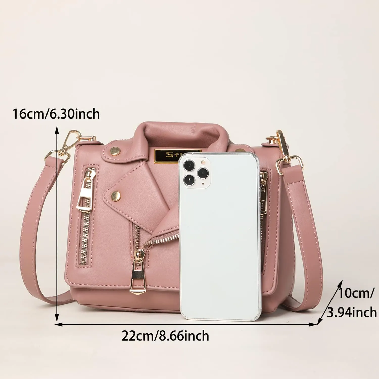 Women Satchel Chain Strap Shoulder Bag Leather Crossbody Handbags Ladies Evening Clutch Purse Unique Cute Jacket Bag