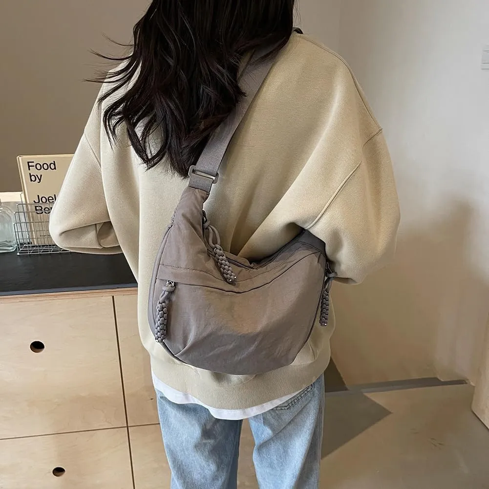 Women Stylish Dumpling Bag Multi-pockets Fashion Shoulder Bag Large Capacity Crescent Crossbody Bag Adjustable Strap
