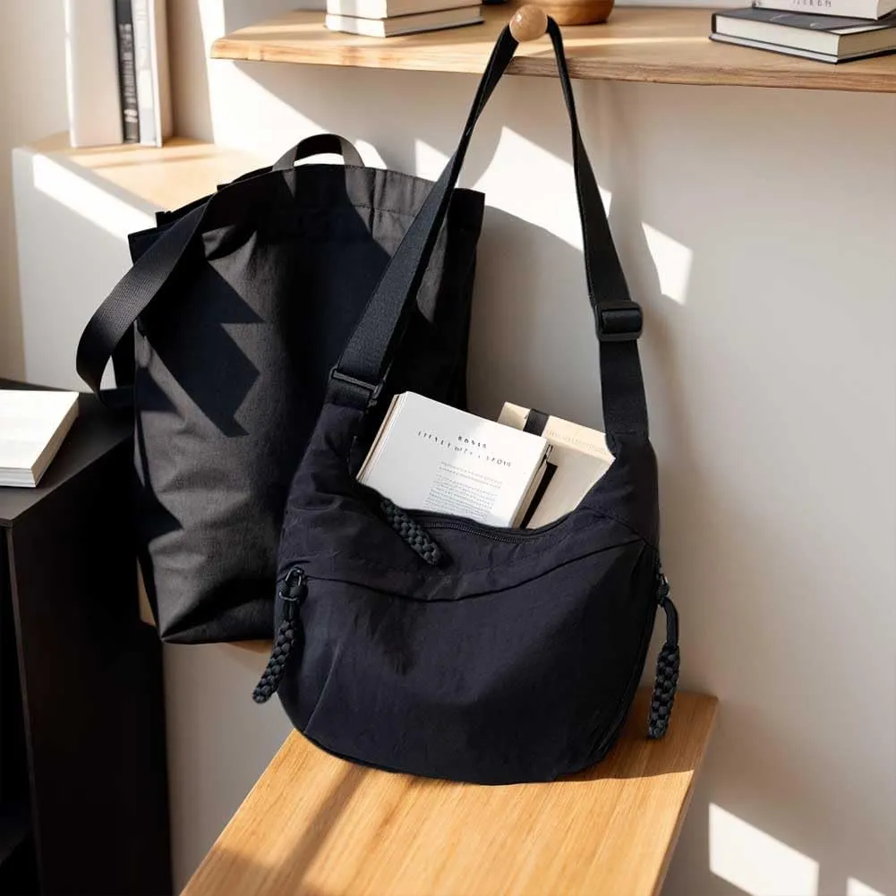 Women Stylish Dumpling Bag Multi-pockets Fashion Shoulder Bag Large Capacity Crescent Crossbody Bag Adjustable Strap