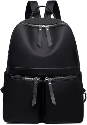 Women Waterproof Backpacks Female Casual Lady Large Capacity Business Bags Backpack (Black)
