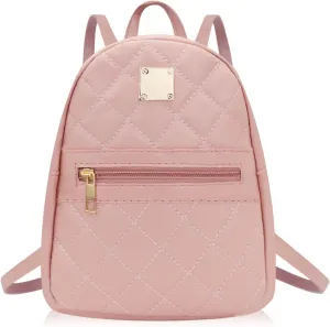 Womens Backpack Purse, PU Leather Small Backpack Purse for Women and Girls,Stylish Mini Backpack Cute Backpack (pink)