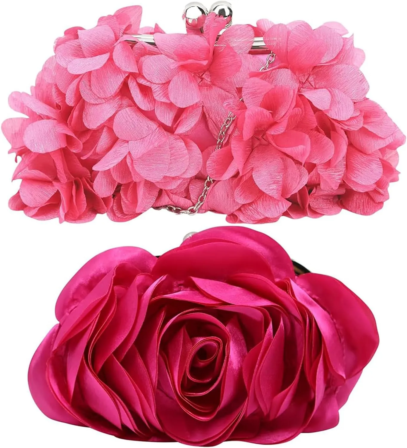 Women's Clutch Evening Bag Floret Wallet Chain With Rose Clutch Detachable Chain. Weddings, Galas Parties, Dance Parties