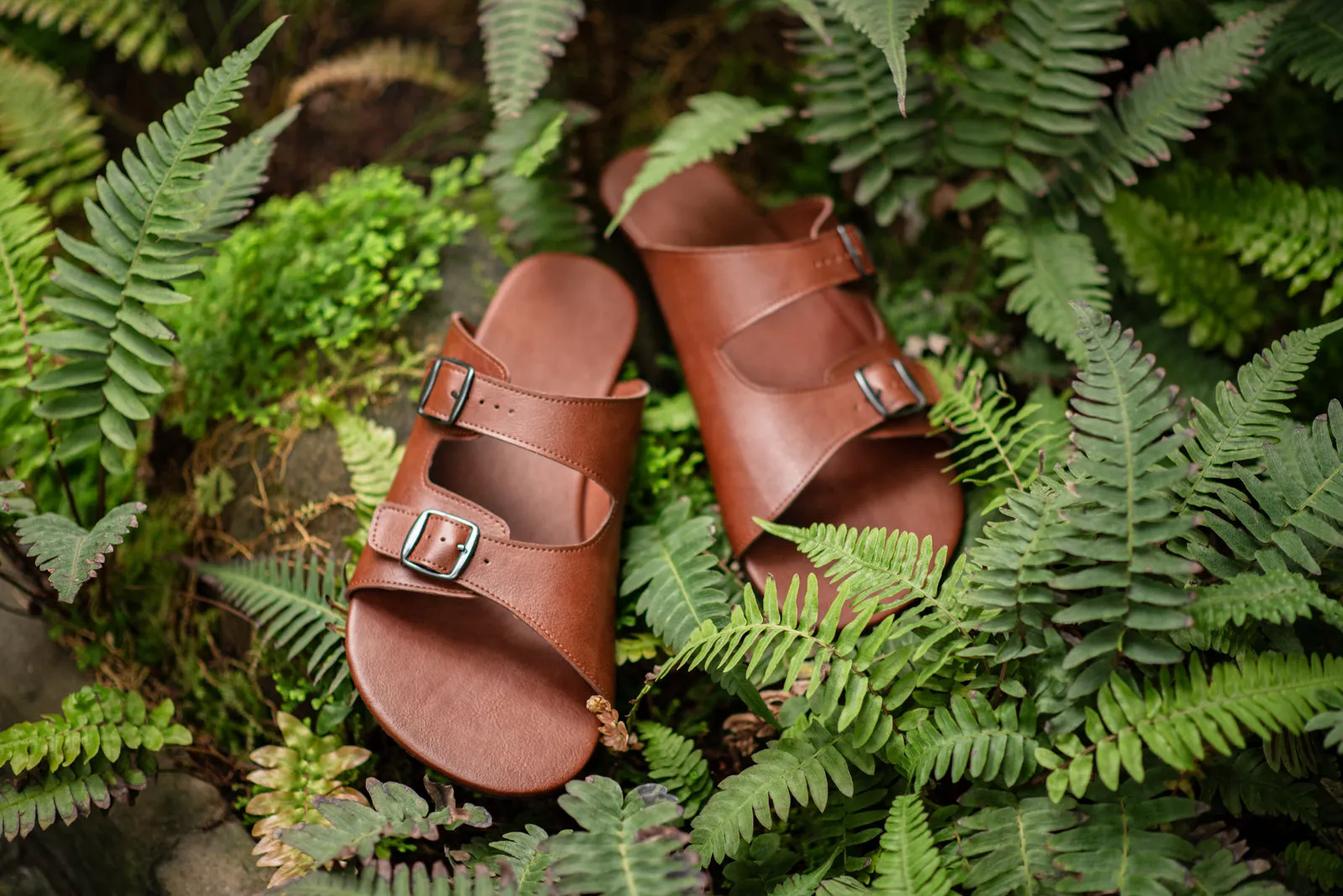 Women's Comfort slip-on sandals brown
