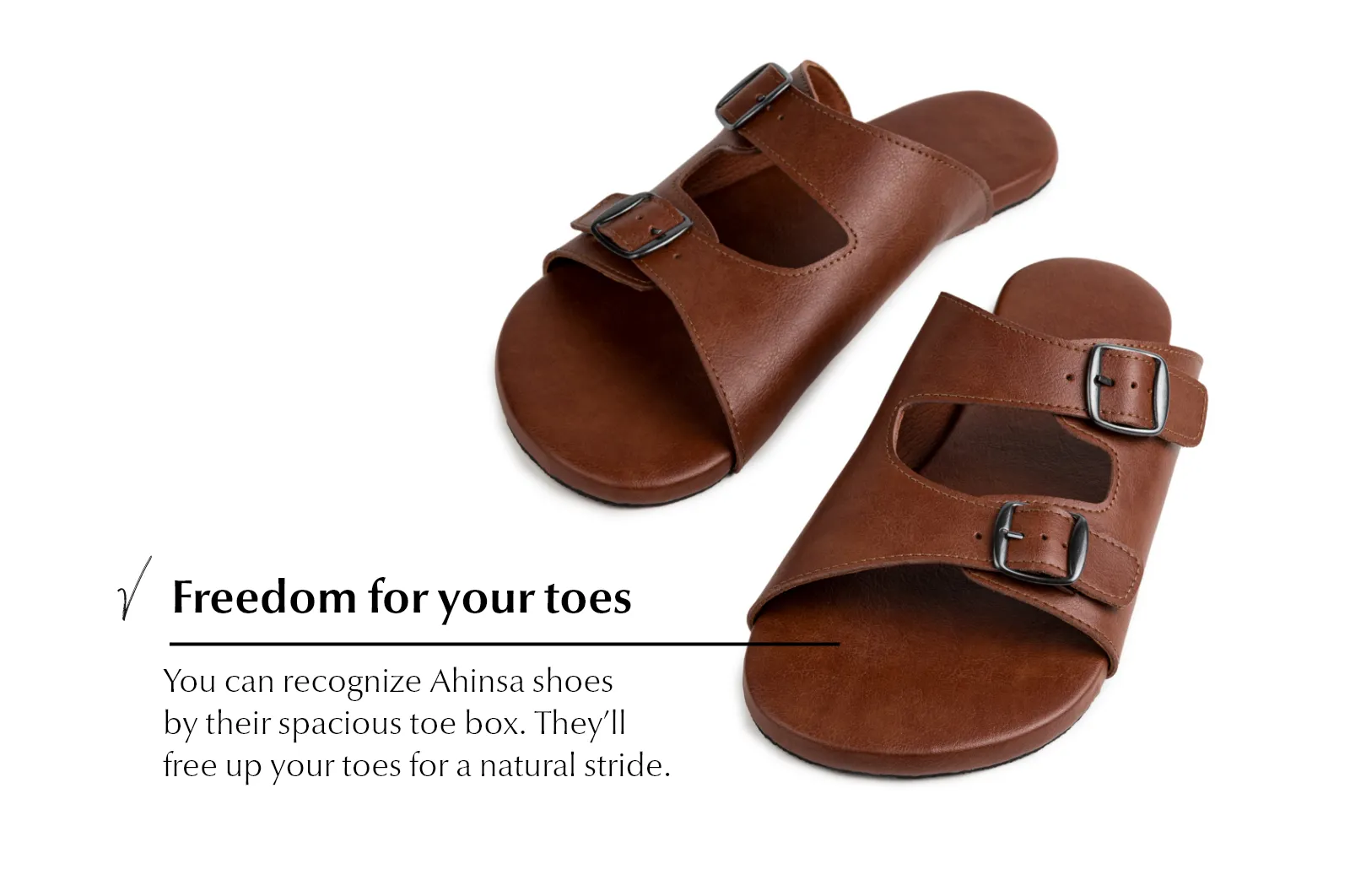 Women's Comfort slip-on sandals brown