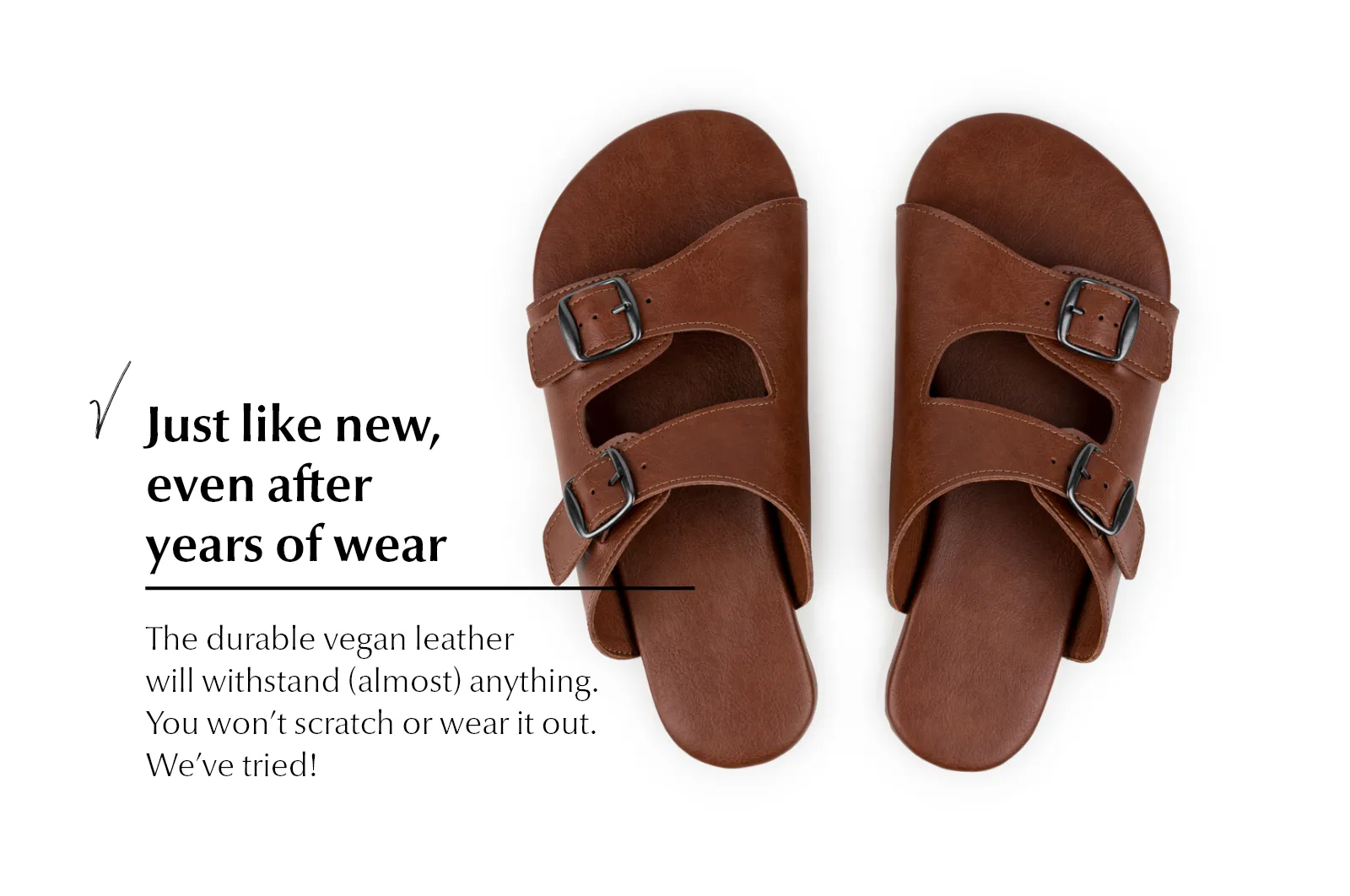 Women's Comfort slip-on sandals brown