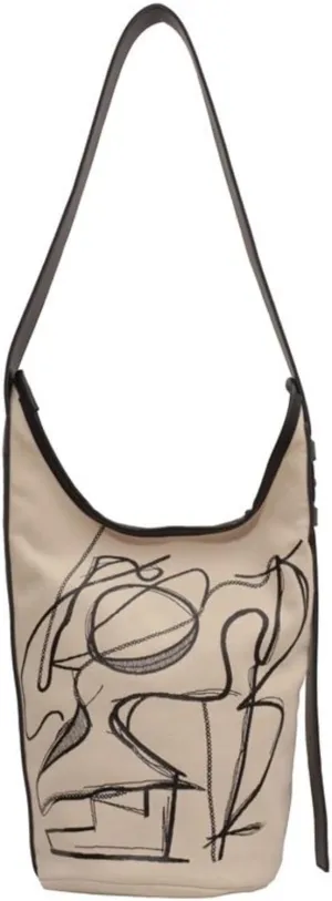 Women's Fashion Canvas Hobo Bag, Stylish Crossbody Bucket Bag with Colorful Patchwork Design, Spacious Capacity