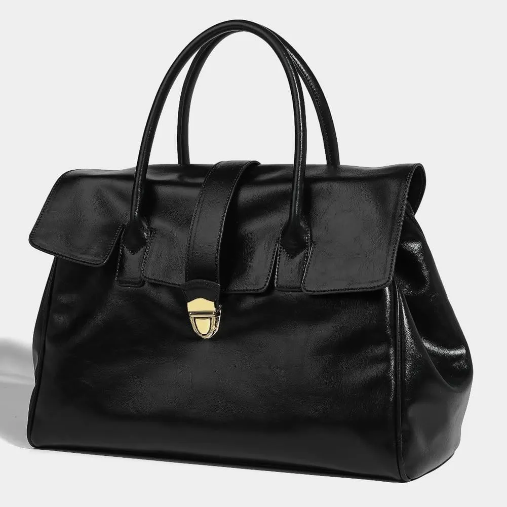Womens Fashion Tote Bag Large Vegan Leather Handbag Vintage Shoulder Purse Ladies Working Satchels Briefcase