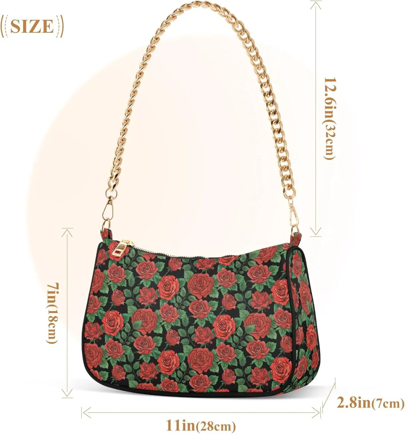 Women's Handbags Tote Crossbody Bag Stylish Purse Ladies Shoulder Bag Handbag Red Lipstick Kiss Crescent Bag