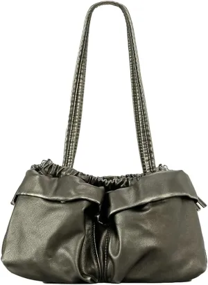 Womens Soft Vegan Leather Shoulder Bag Large Vintage Y2k Tote Purse Handbag Pleated Multi Pocket Satchels