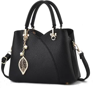 Women's Triple Zip Compartments Handbag Fashion Tote Bag Fashion Ladies Satchel Shoulder Top Handle Bag Work