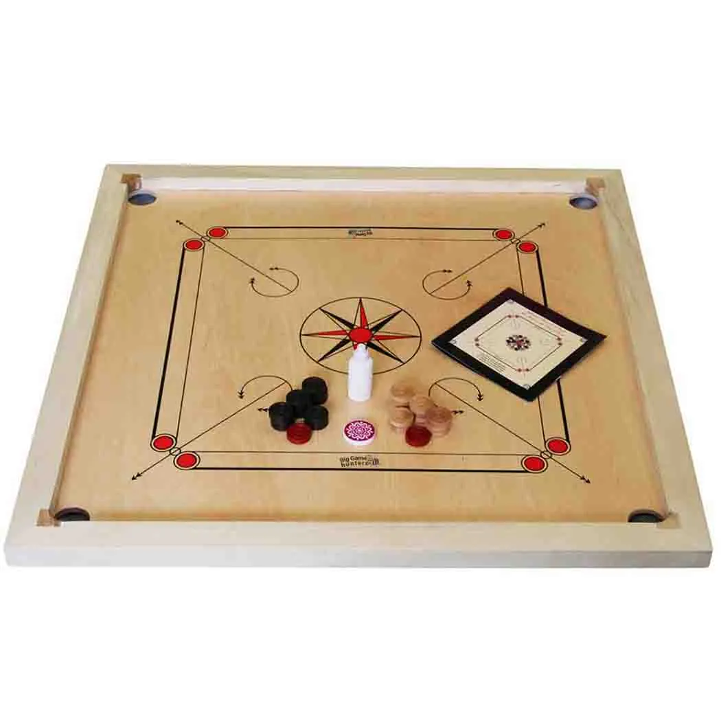 Wooden Carrom Board - Family Fun - International Federation Approved