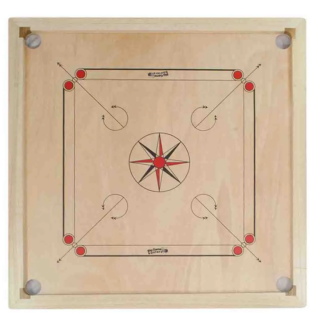 Wooden Carrom Board - Family Fun - International Federation Approved
