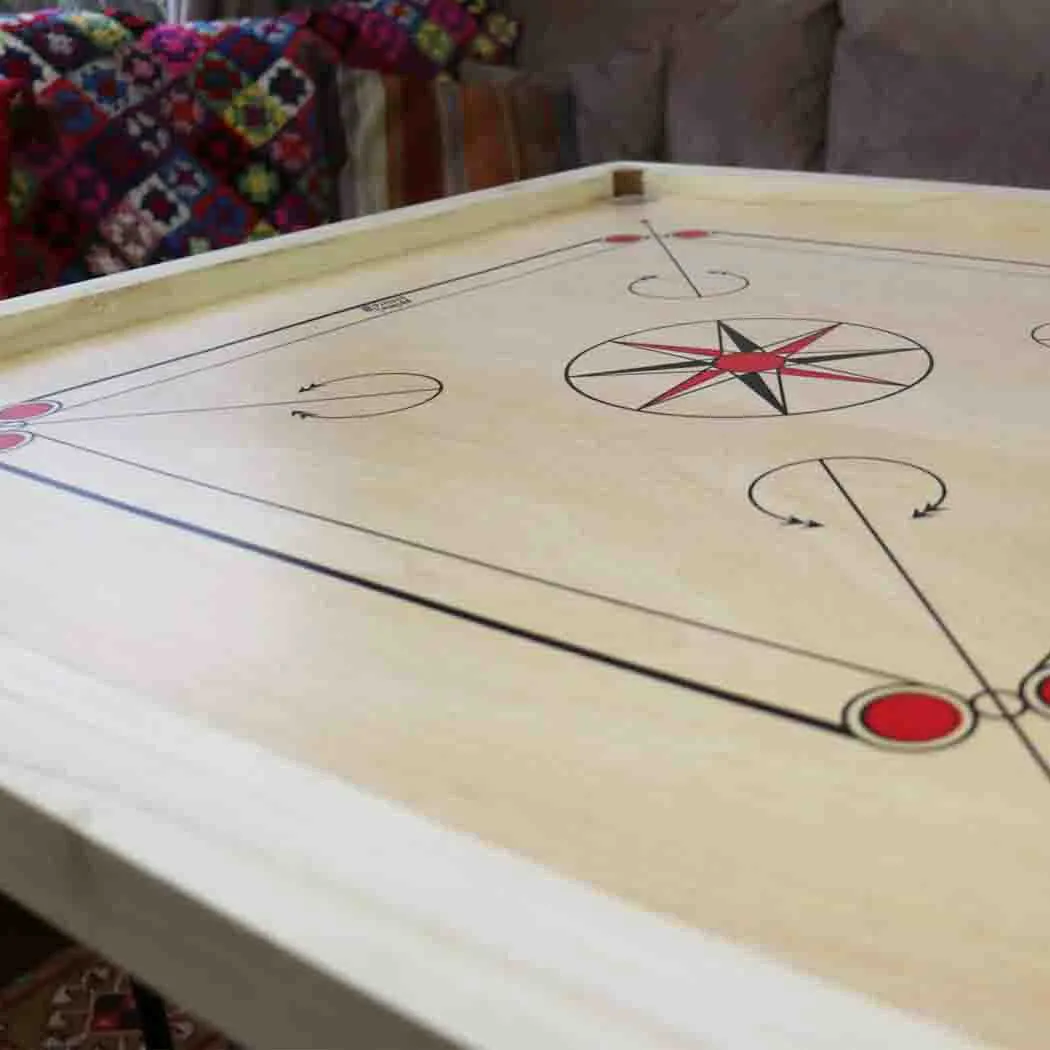 Wooden Carrom Board - Family Fun - International Federation Approved