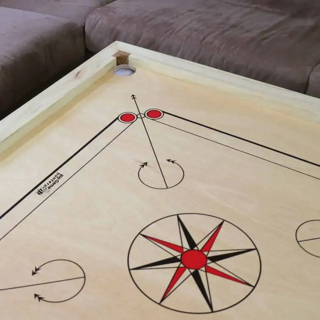 Wooden Carrom Board - Family Fun - International Federation Approved