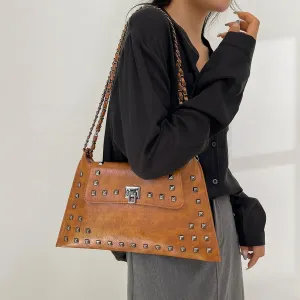 Y2k Studded Purse for Women Y2k Studded Crossbody Bag Studded Shoulder Bag Y2k Studded Satchels